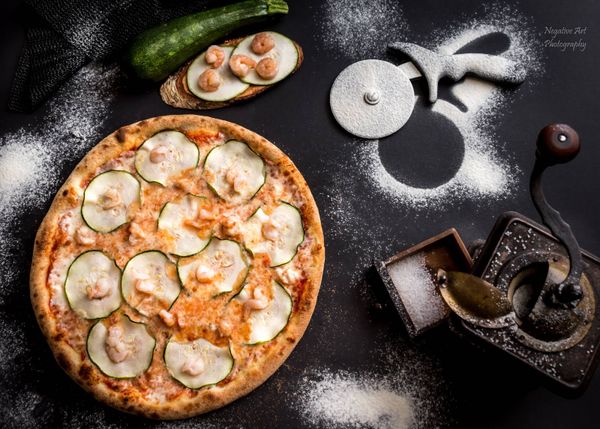 Pizza Gamberi e Zucchine